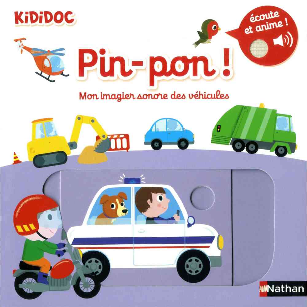 Nathan - Pin-pon - Mon imagier sonore des véhicules (Kididoc sonore)