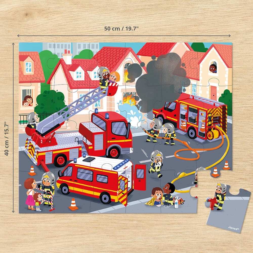 Janod - Puzzle Pompier - 24 mcx